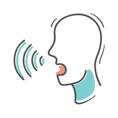 voice icon, voice vector illustration-simple illustration of voice, perfect for voice logos and icons