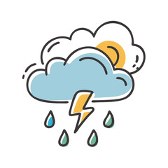 weather icon, weather vector illustration-simple illustration of weather, perfect for weather logos and icons