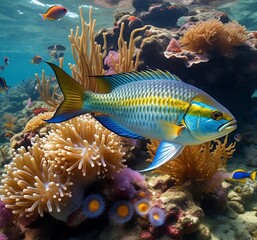 Obraz premium Underwater Paradise: A Symphony of Color