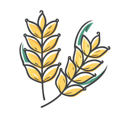 wheat icon, wheat vector illustration-simple illustration of wheat, perfect for wheat logos and icons