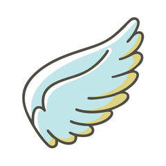 wing icon, wing vector illustration-simple illustration of wing, perfect for wing logos and icons