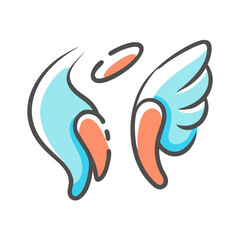 wings icon, wings vector illustration-simple illustration of wings, perfect for wings logos and icons