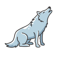wolf icon, wolf vector illustration-simple illustration of wolf, perfect for wolf logos and icons