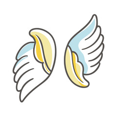 Obraz premium wings icon, wings vector illustration-simple illustration of wings, perfect for wings logos and icons