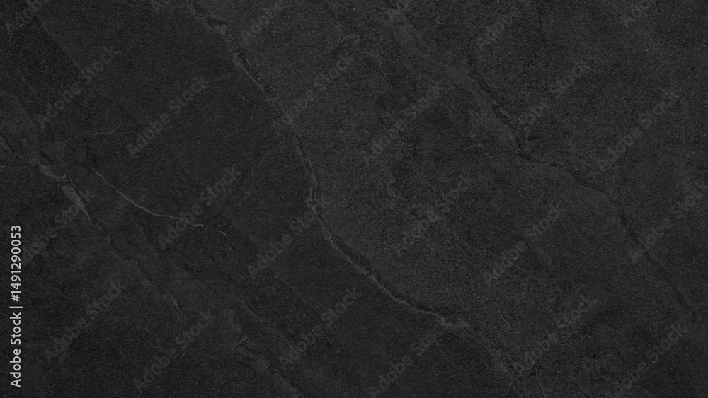 Poster a black background with a greyish color. background is made of stone and has a rough texture, abstra