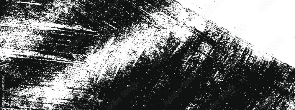 Poster high contrast abstract texture white background featuring black brush strokes and white space textur