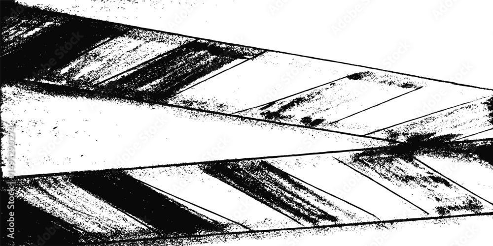 Aufkleber high contrast abstract texture white background featuring black brush strokes and white space textur