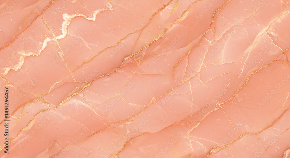 Poster pink marble texture with golden veins creating luxurious background