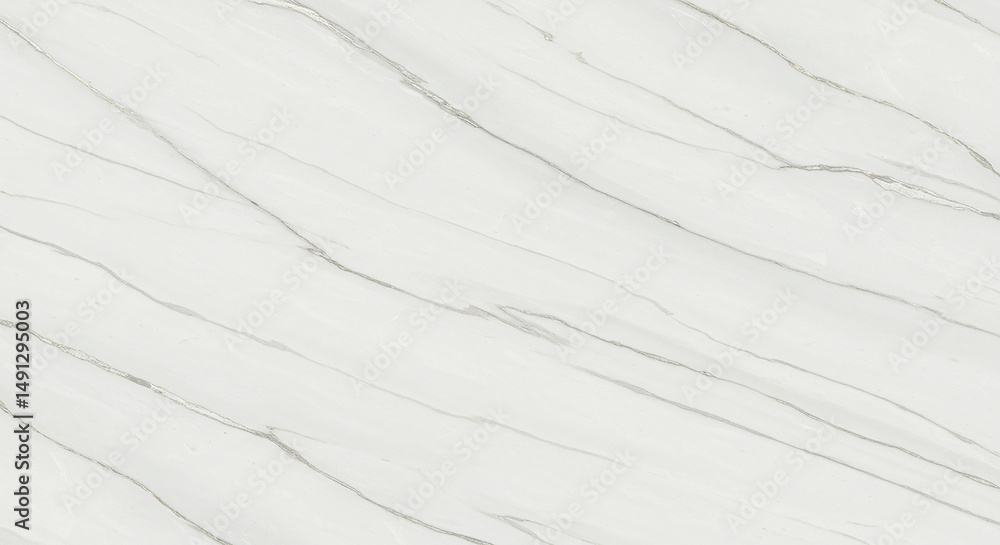 Poster White marble texture with elegant gray veins creating a luxurious background