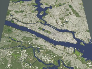 Fototapeta premium 3D illustration of city and urban in New York USA