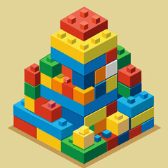 Naklejka premium toy building blocks