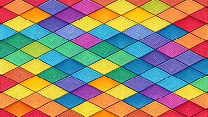 Vibrant rainbow diamond pattern colorful background