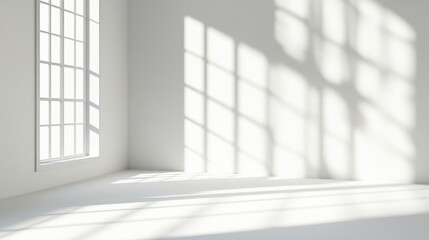 White Background With Shadow From Window