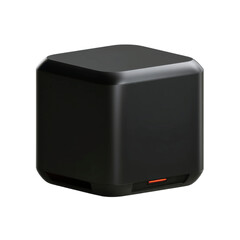 Obraz premium Modern Black Cube Device, Technology Gadget, Electronic Equipment