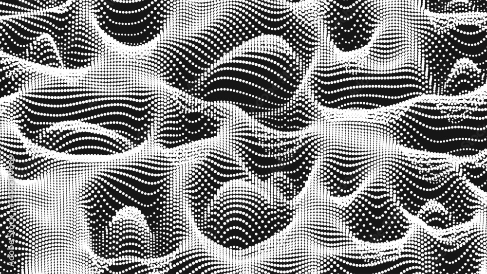 Poster point wave noise texture. abstract dot background. technological cyberspace background.