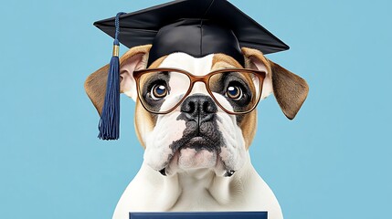 卒業犬の知的な瞳