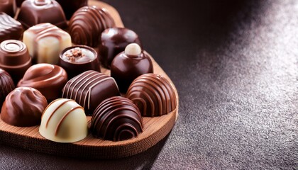 various chocolate pralines