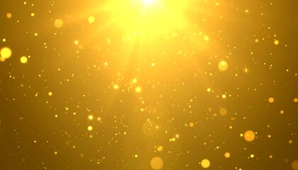 Golden Light Sparkles Background.