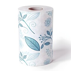 model of a paper towel roll decorated with flowers