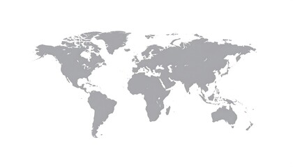 Gray World Map Illustration.