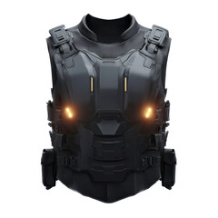 Futuristic Tactical Vest with Glowing Lights - Sci-Fi Body Armor