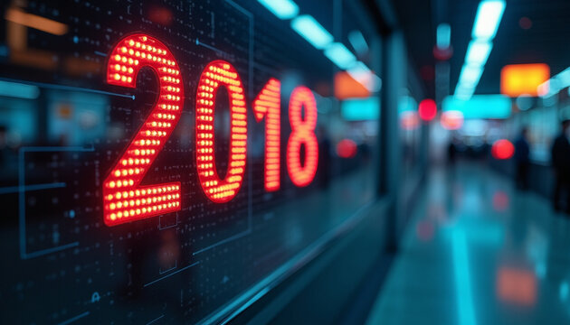 Close-up of Vibrant Red Digital Numeric Display