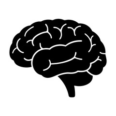 Monochrome human brain illustration, representing intelligence and neurological science themes