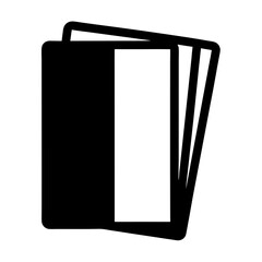 Abstract black and white image of a stack of cards or pages