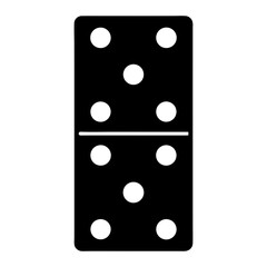Domino Tile with Three Pips on Each Side for Gaming Activity