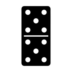 Domino tile featuring a 6 and 4 combination used in game play