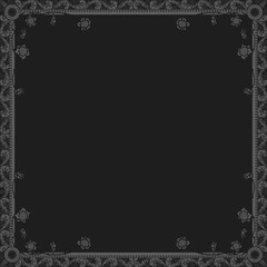 Floral ornamented frame; old style ornate decoration
