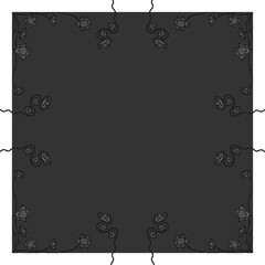 Floral ornamented frame; old style ornate decoration