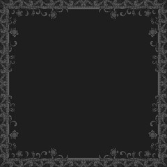 Floral ornamented frame; old style ornate decoration