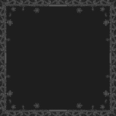 Floral ornamented frame; old style ornate decoration