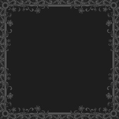Floral ornamented frame; old style ornate decoration
