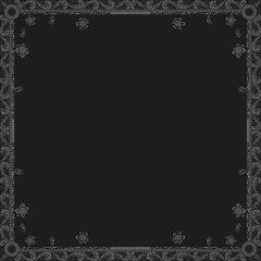 Floral ornamented frame; old style ornate decoration
