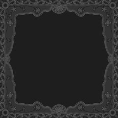 Floral ornamented frame; old style ornate decoration