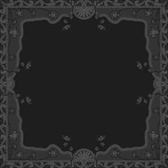 Floral ornamented frame; old style ornate decoration