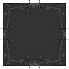 Floral ornamented frame; old style ornate decoration