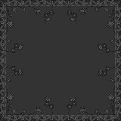 Floral ornamented frame; old style ornate decoration