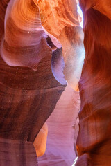 Colourful abstract sandstone formations in the desert walls