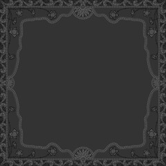 Floral ornamented frame; old style ornate decoration