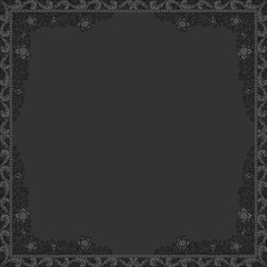 Fototapeta premium Floral ornamented frame; old style ornate decoration