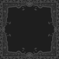 Floral ornamented frame; old style ornate decoration