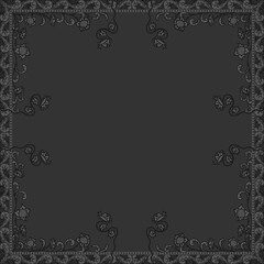 Floral ornamented frame; old style ornate decoration