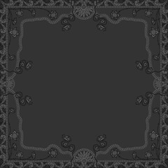 Floral ornamented frame; old style ornate decoration