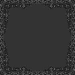 Floral ornamented frame; old style ornate decoration