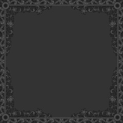 Floral ornamented frame; old style ornate decoration