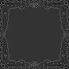 Floral ornamented frame; old style ornate decoration