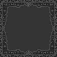 Floral ornamented frame; old style ornate decoration